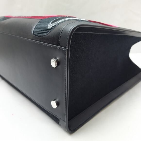 Kate Spade New York Manhattan Black Canvas Car Embellished Large Tote Bag NWT - Picture 14 of 16